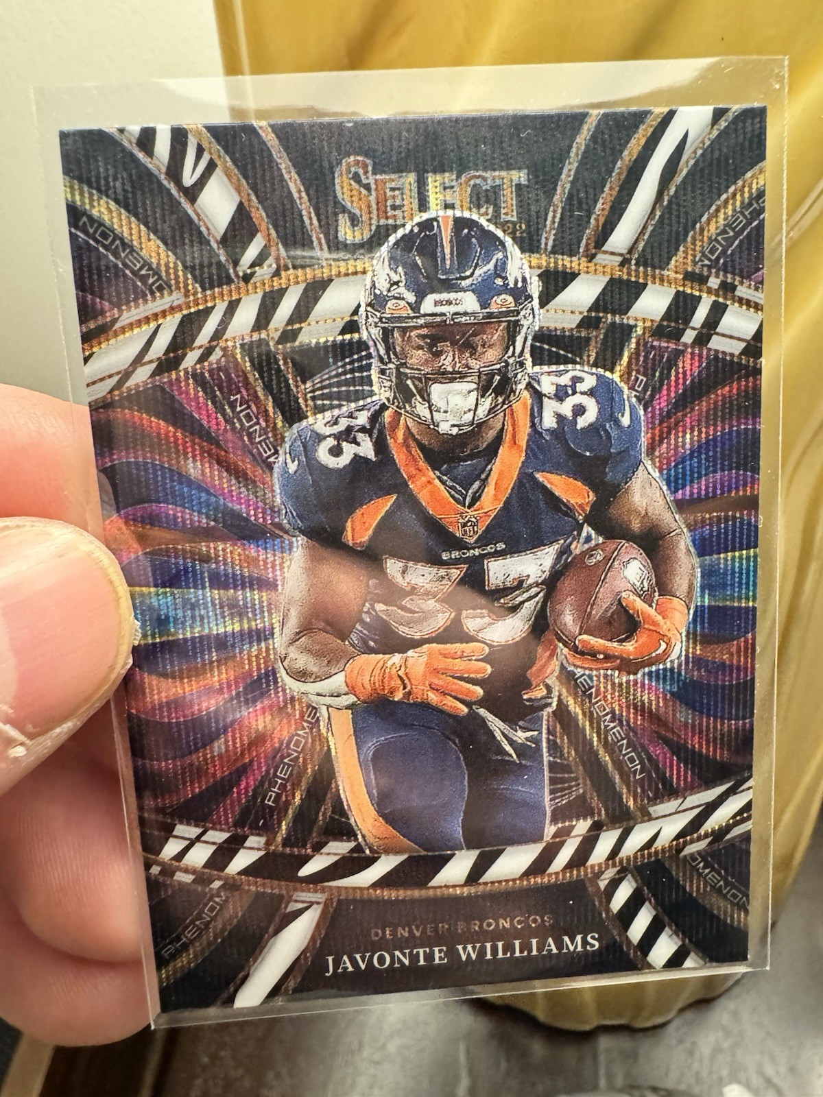 2022 Panini Select - Phenomenon Javonte Williams #PHE-8 Zebra Prizm
