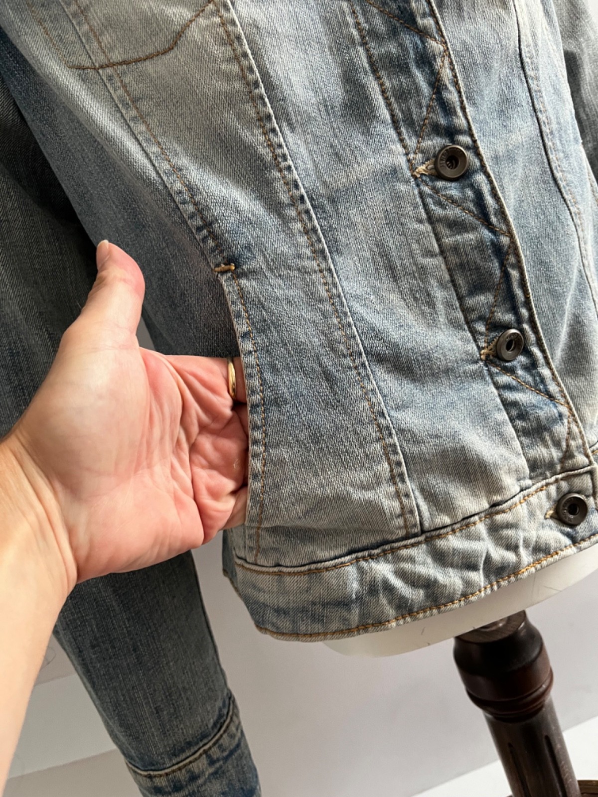 Mango Women's Blue Denim Jacket XL (More like a Medium?) 38" Chest thumbnail 10