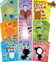 36 StüCk Halloween-Aufkleber „Make A Face“ FüR Kinder, Halloween-Charaktere, Gan