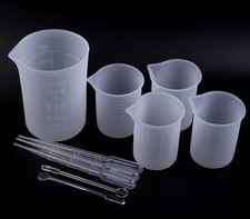 Silikon Messbecher Set für Epoxidharz - Antihaft Mischbecher 3 Stück