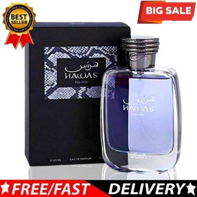 HAWAS FOR HIM Parfum Spray for Men 3.4 Oz/100 ml Eau de Parfum EDP Long Lasting
