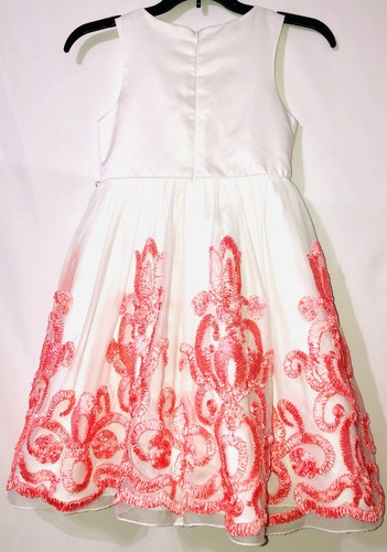 American Princess Embellished Formal Dress Girls Size 7 Corral & Cream Pageant - Picture 2 of 24