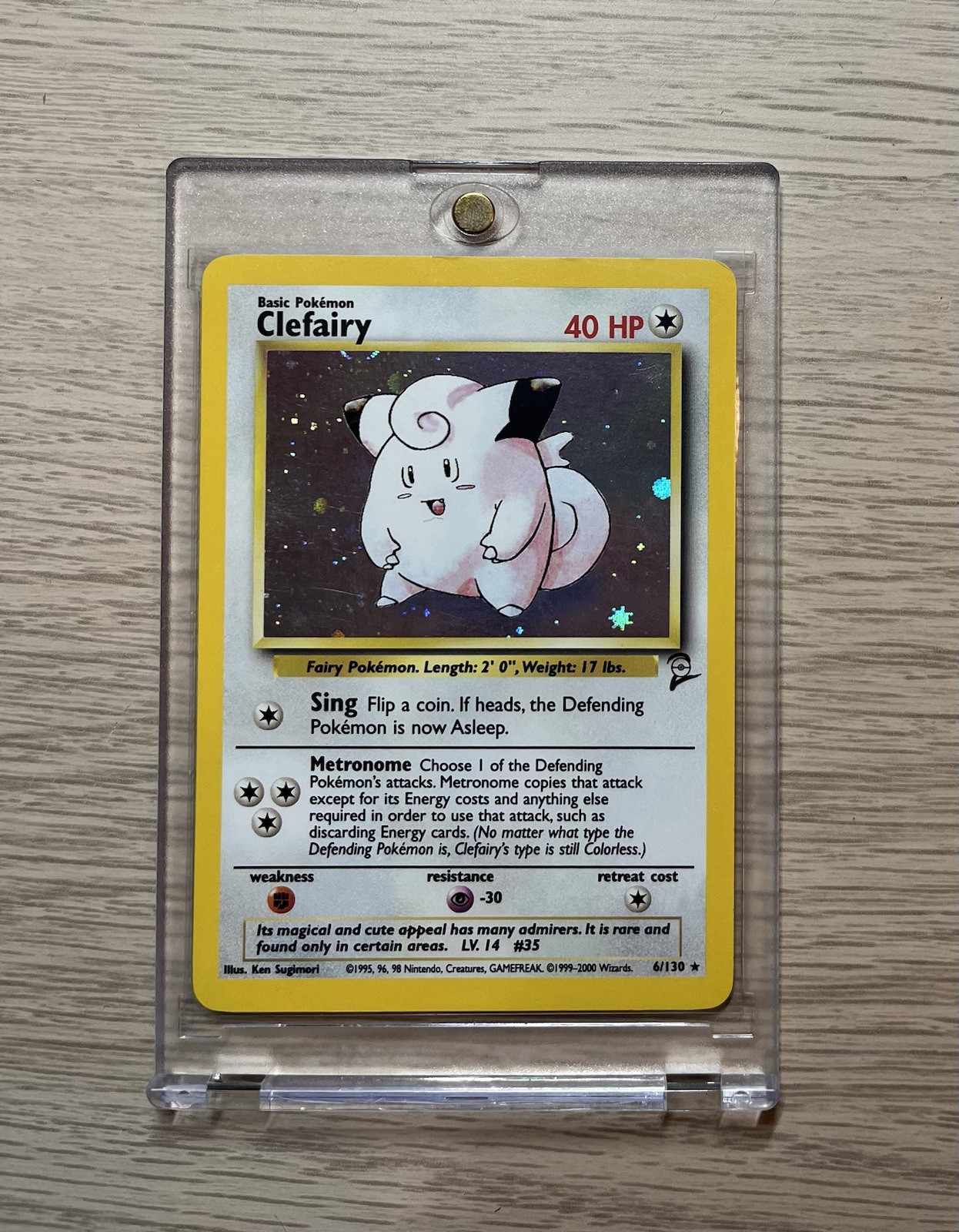 Pokemon TCG Clefairy 006/130 Base Set 2 Holo Vintage WOTC Card LP-