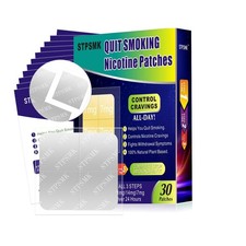 Nicotine Patches Step 1 3, 28mg Dividable into 4 7mg Pieces Covers All Quit...