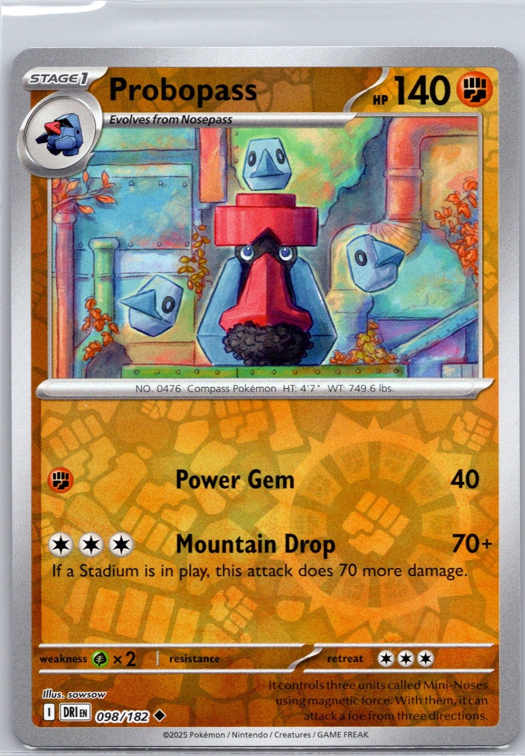 Probopass Reverse Holo Destined Rivals 098/182 NM