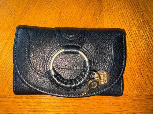 See by Chloé Hana Piccolo Leather Wallet Black