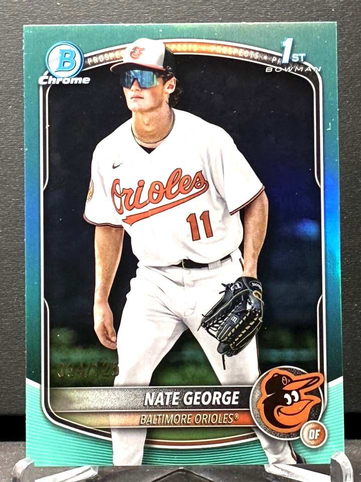 2025 Bowman Chrome 1st - Nate George #BCP-184 True Aqua Refractor 34/125