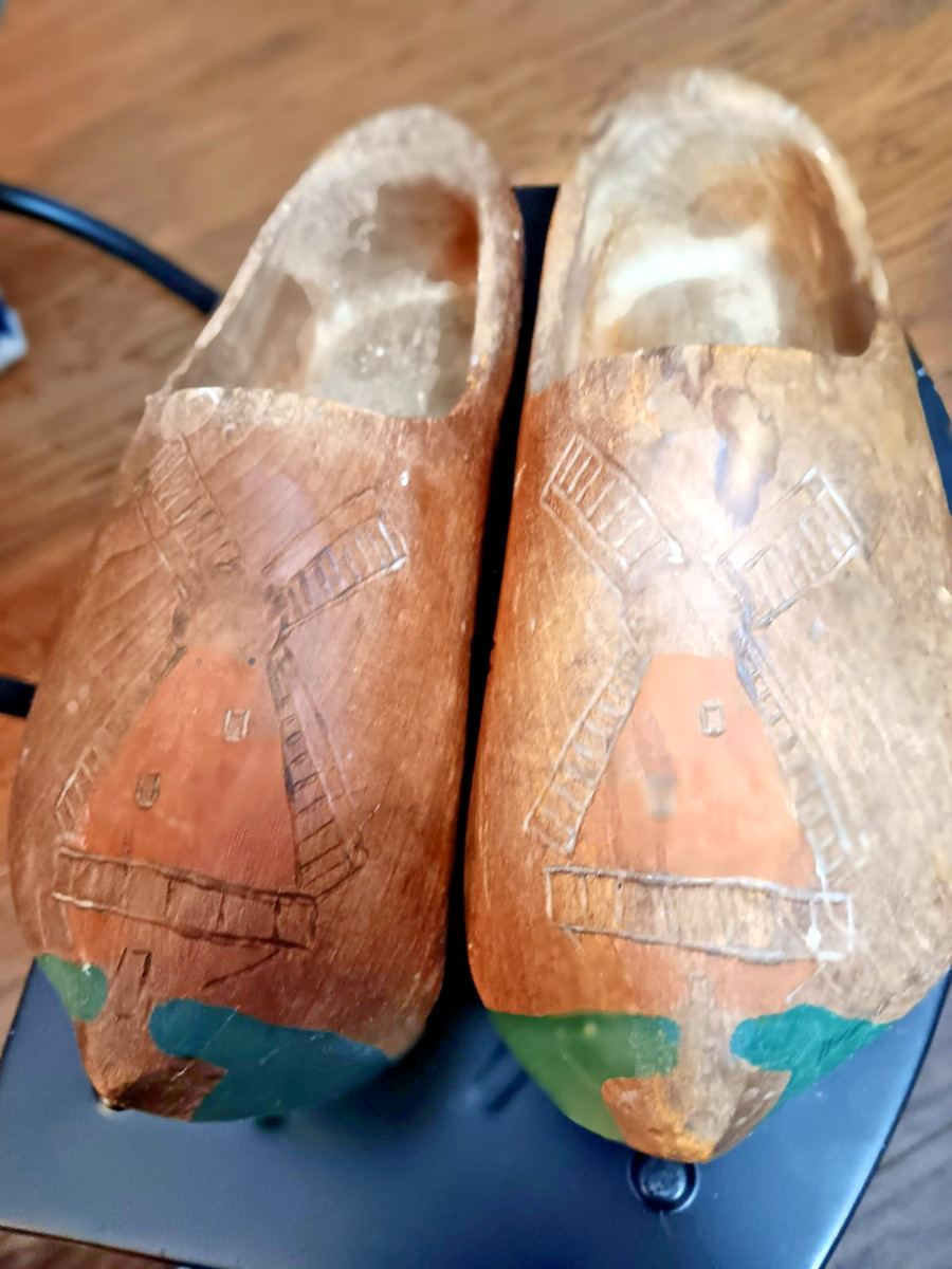 Antique Dutch Wooden Clogs View 4