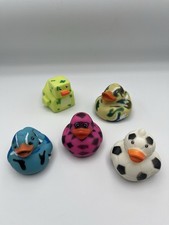 Rubber Ducks Mix Lot Of 5 Multi Color