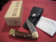 Vintage Buck Ranger Pocket Knife #112, w/ Box, Papers & Leather Sheath, NOS NIB