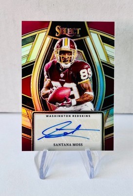 SANTANA MOSS 2023 Panini Select Football #SEMS-SAM Auto Silver Prizm Redskins