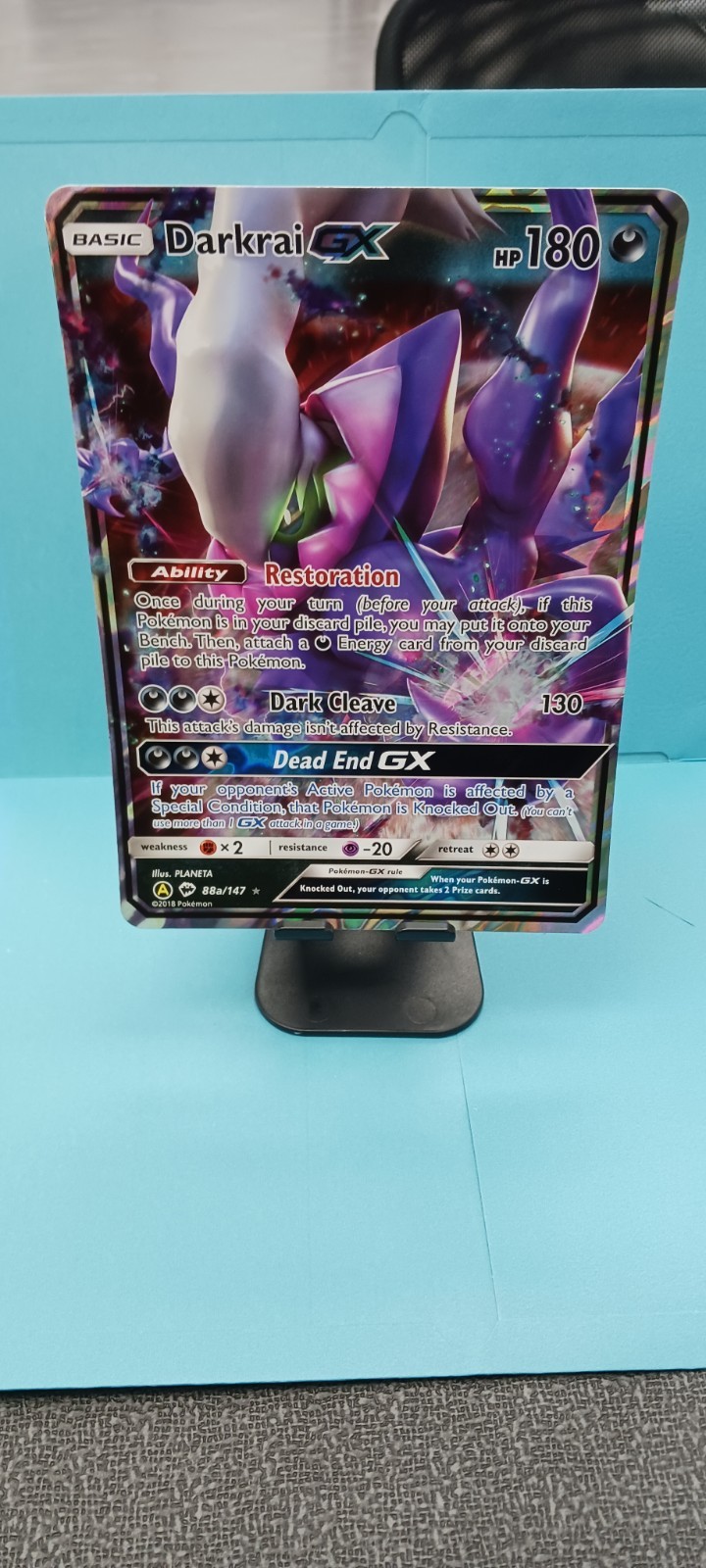 Pokemon Darkrai GX Oversized Jumbo Promo Ultra Rare Card 2018 88a/147 NM