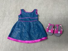 American Girl Doll McKenna Fancy Outfit Dress and Shoes Excellent Used Condition