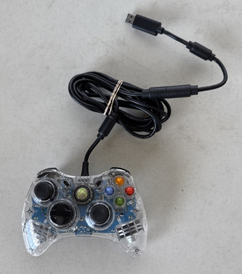 Afterglow PDP Microsoft Xbox 360 Wired Controller w/ Breakaway, Clear - PL-3602