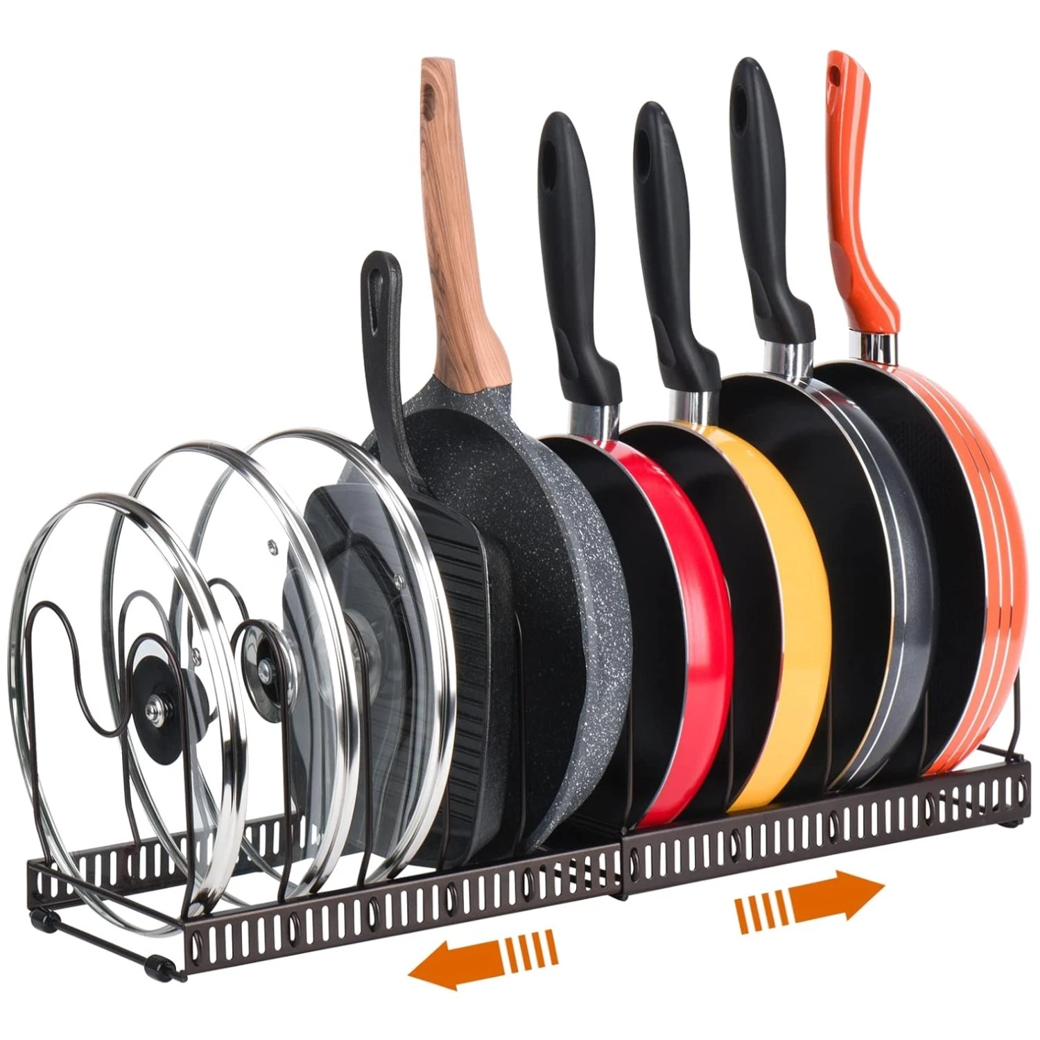 Countertop Cookware Organizer Rack - 10 Compartments