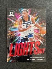 Anthony Edwards 2024-25 Panini Donruss Optic Lights Out Red /99 #15