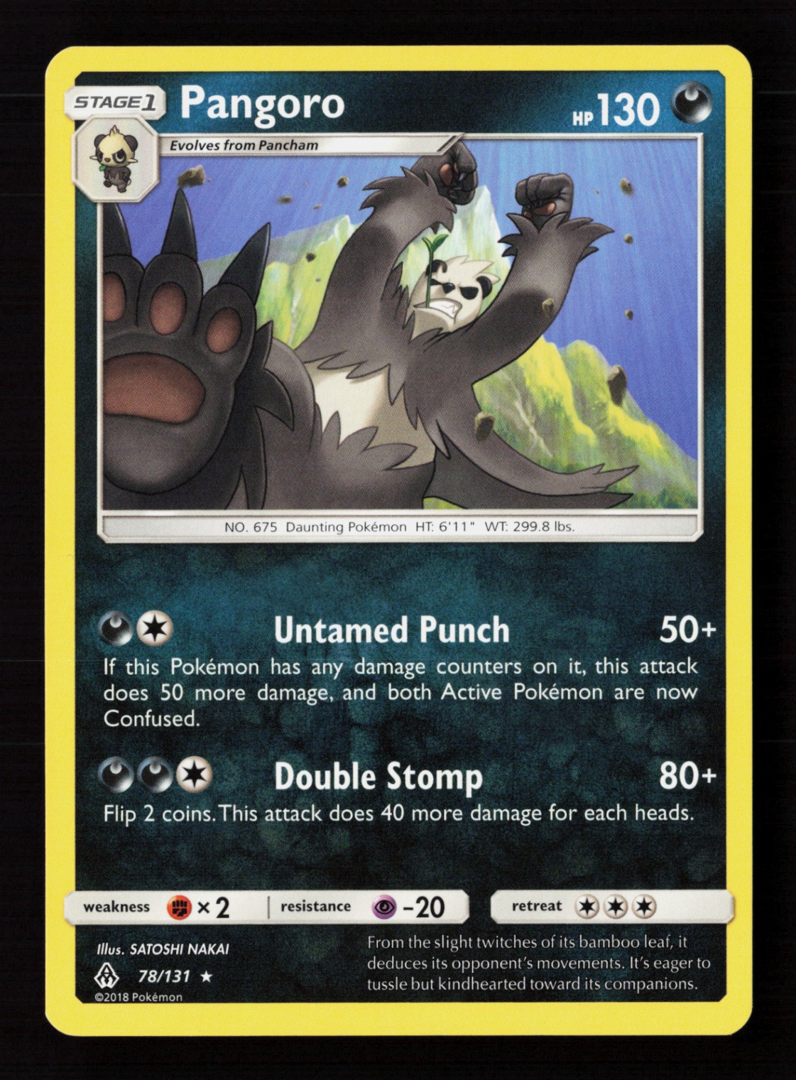 Pangoro 78/131 Normal Pokemon TCG SM - Forbidden Light MP