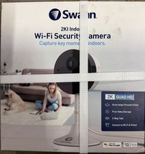Swann SWIFI-2KICAM-US 2K Quad HD Indoor WIFI Security Camera - White NEW
