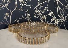 Gold Accented Hollywood Regency Barware Press...