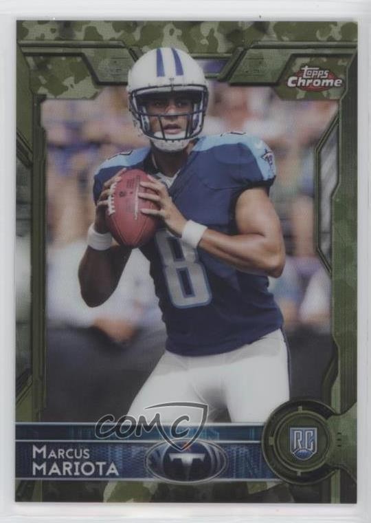2015 Topps Chrome Rookies STS Camo Refractor 304/499 Marcus Mariota #150 03dq