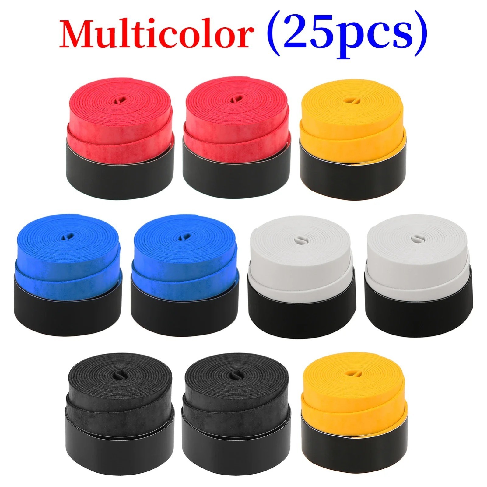 25 Pcs Tennis Racket Grip Tape, Overgrip Tennis Racket Grip 