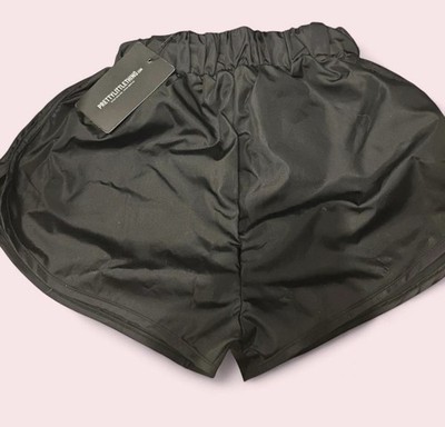 PLT Black Runner Shorts   | Size 6 | BNWT | Sporty Summer Essential