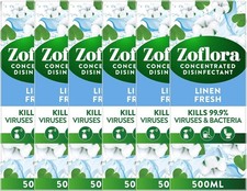Zoflora All Purpose Disinfectant - Linen Fresh - 500ml - Pack of 6