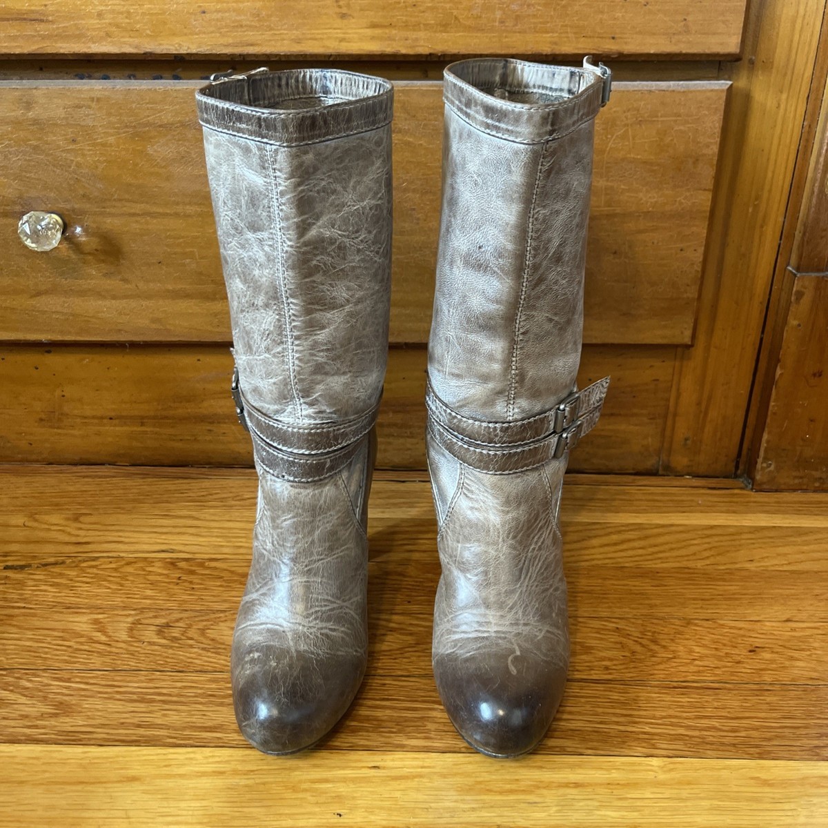 Frye Miranda Slouch Distressed Leather Boot Women's Size 7.5M | eBay