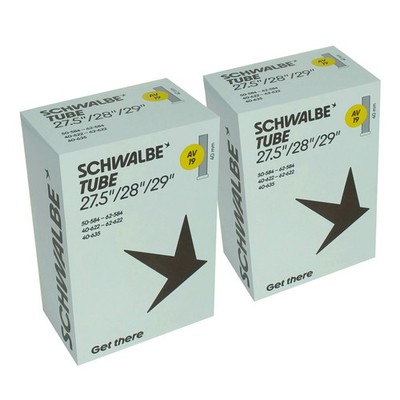 2x Schwalbe Fahrradschlauch AV19 für 27,5''/28''/29'' (40/62-584/635) Autoventil