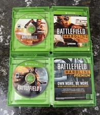 Lot De 3 Jeux Xbox One : Battlefield 1 + Battlefield 4 + Battlefield Hardline - Bon état