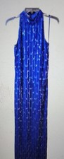 Vintage Scala Blue Sequin Prom/Hoco Dress
