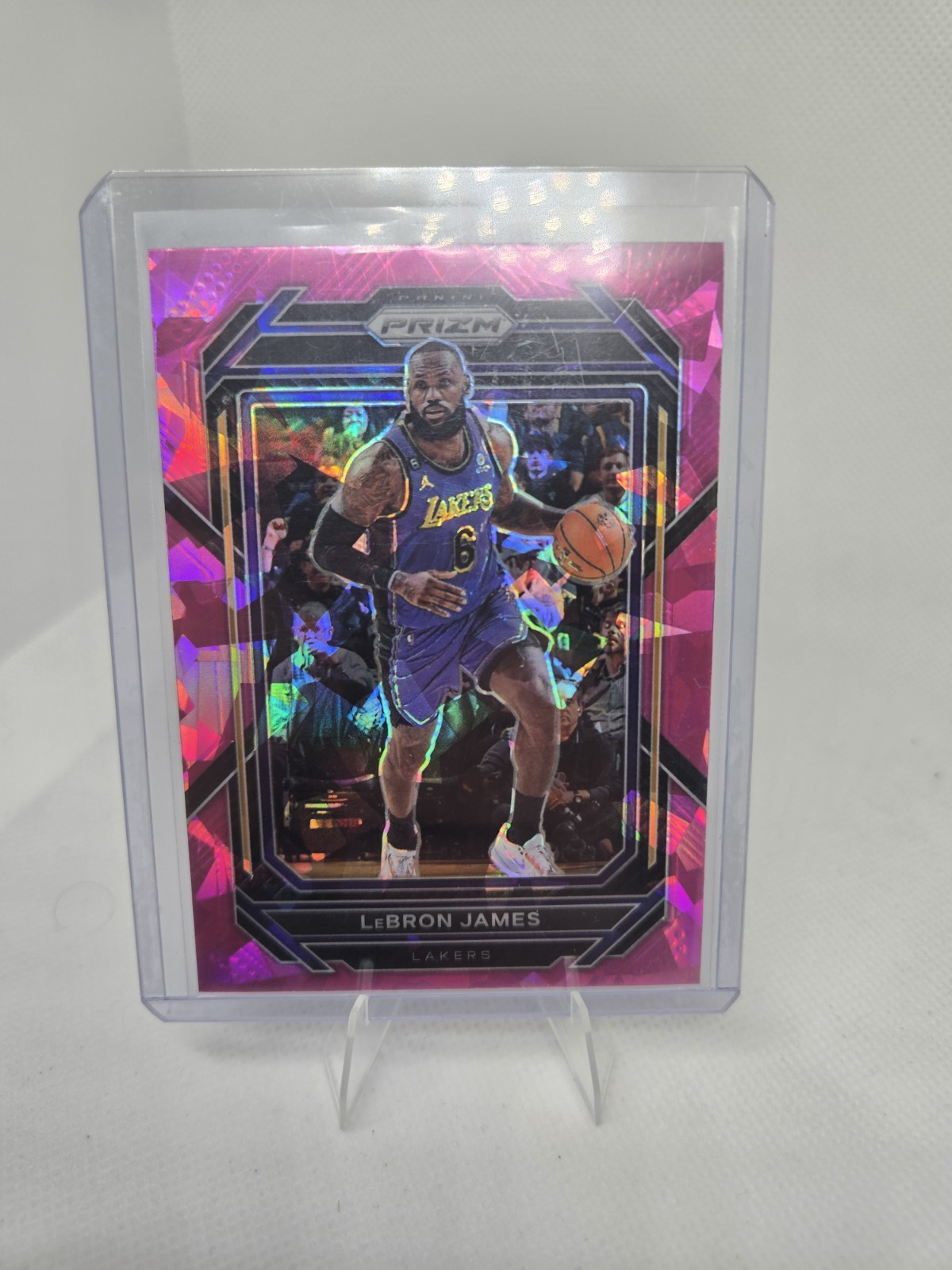2022-23 Panini Prizm Pink Ice LeBron James #134 Los Angeles Lakers
