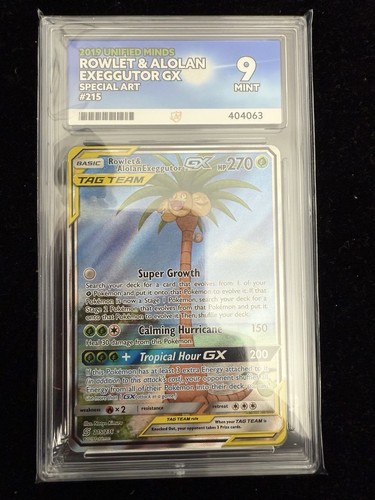 Rowlet & Alolan Exeggutor-GX graded ACE 9 for sale on eBay