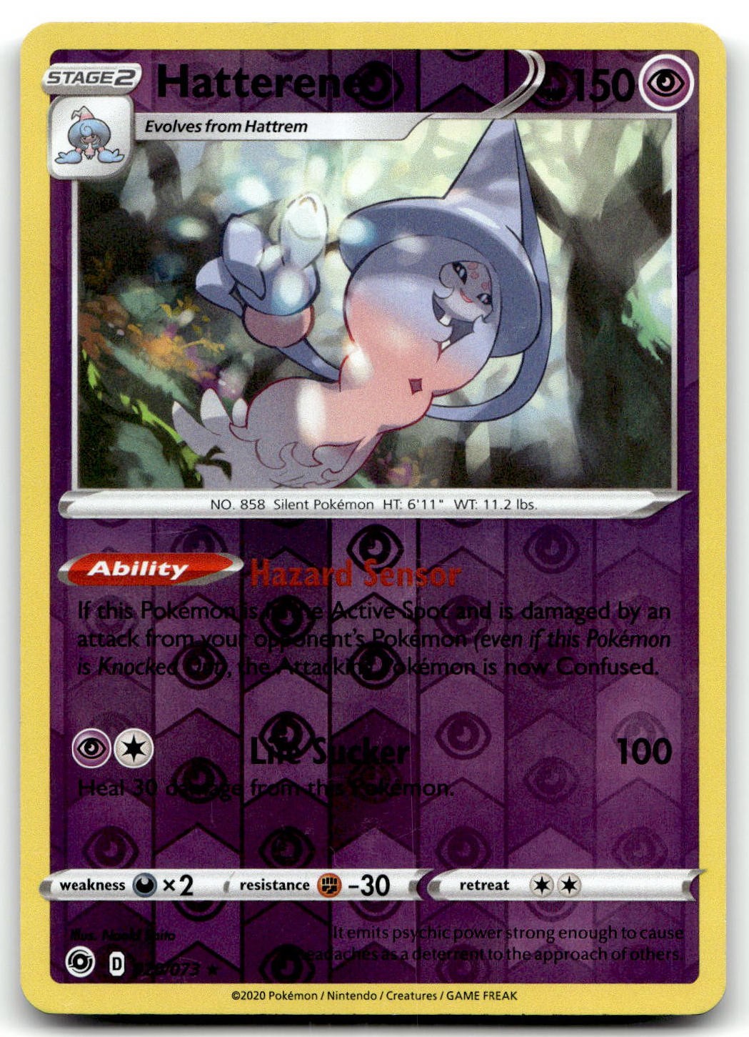 Hatterene 20/73 Champion's Path Holo Rare Reverse Holo Pokemon TCG LP