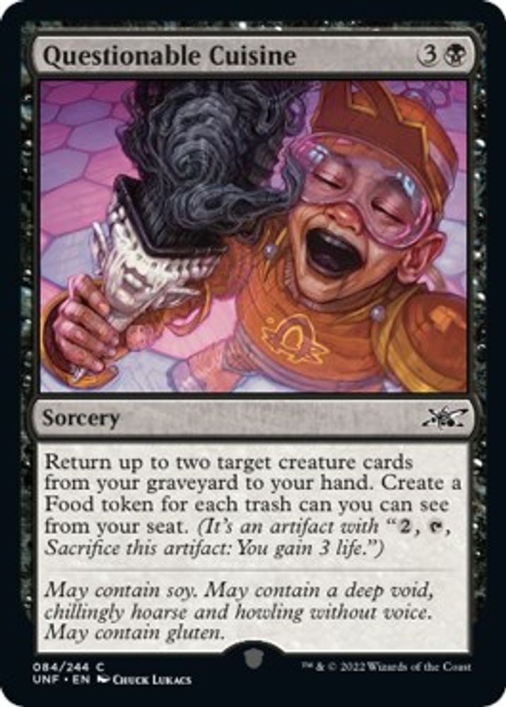 2022 Magic: The Gathering: Unfinity - Questionable Cuisine (#84, C, Near Mint)