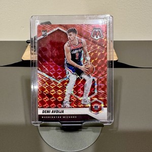 2020-21 Panini Mosaic Deni Avdija RC Rookie Red Wave Prizm #217 SP Rare Wizards