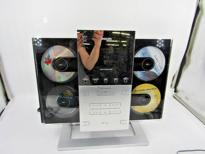 Vintage Philips MCM298/37 Stereo 4-CD Player with Speakers