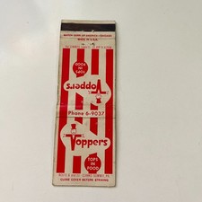 Toppes Tops In Food Clarks Summit PA Vintage Matchbook Cover TMB87-6