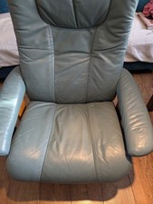 Ekornes Stressless Leather Teal Colour Recliner Chair