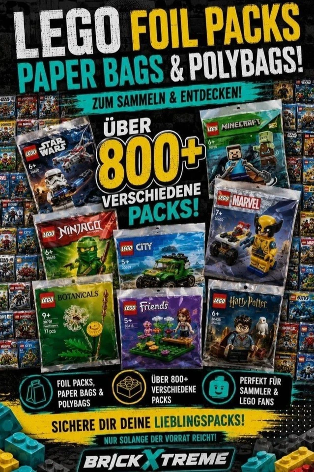 Dienstags ist BrickXTreme Time - Foil Packs , Paper Bags , Polybags