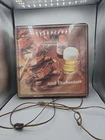 Rare Budweiser And Crabs Light Up Vintage Plug In Sign Works Beer
