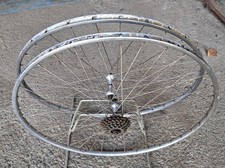 Coppia ruote bici corsa , tubolari, 28", cerchi NISI, raggi 36, mozzi Campagnolo