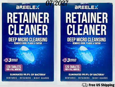 BreeLex Retainer Cleaner Deep Micro Cleansing 120 Tablets per Box Set of 2