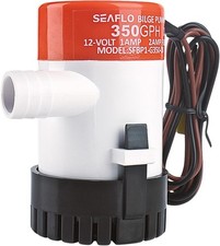 01 Series 350 GPH Bilge Pump   12V, 3/4" Outlet, Marine Submersible Pump with...