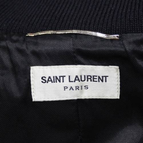 Giacca stadio Saint Laurent Paris danneggiata tutta la pelle Teddy Blouson R2 226381