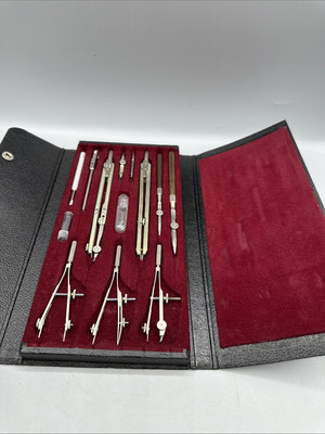 #ad Vintage Tacro Inc Drafting Tool Set 2343 US Government Property Germany Complete $24.88