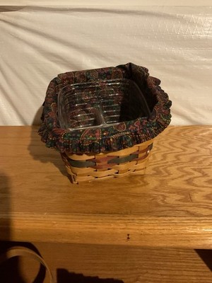 Longaberger 1998 Fathers Day Finders Keepers Basket, Liner, Protector