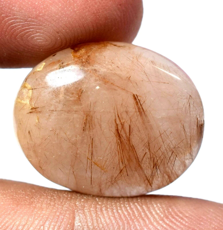 34.80 Ct Natural Rutilated Crystal Inside Brown Hair Top Quality Gemstone - Image 2 of 3