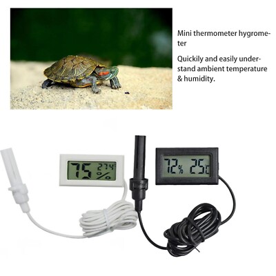 1/5x1mMini Thermometer Hygrometer Thermo-Hygrometer Terrarium Digital mit Fühler