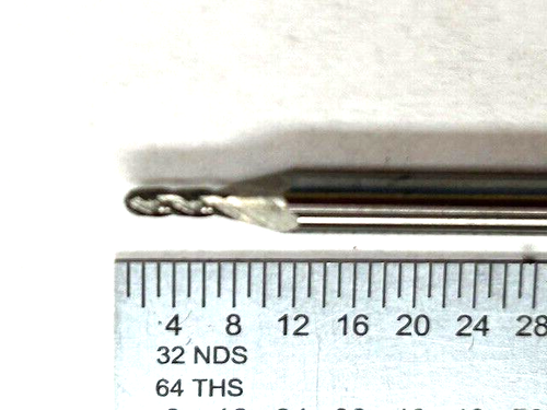 FRESINO DE EXTREMO DE NARIZ DE BOLA 1/16" 4 FLAUTA CARBURO 3/16" X 1-1/2 HTC 135-4062 EE. UU. - Imagen 5 de 6